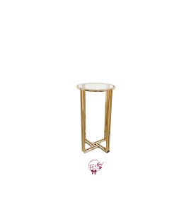 Pedestal: Gold Modern Round Pedestal (Short)