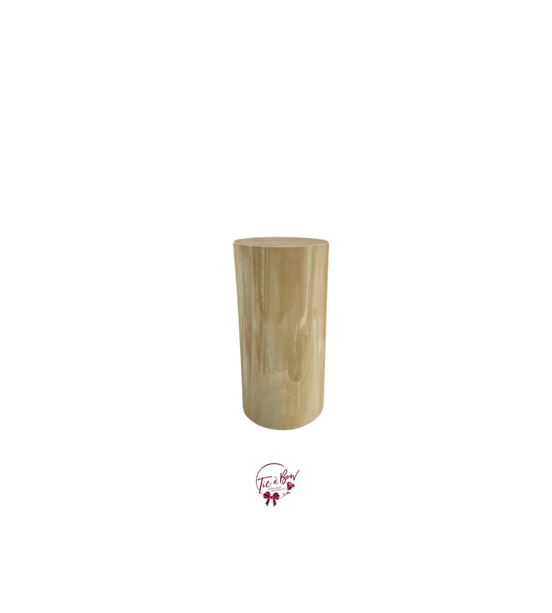Pedestal: Light Wood Cylinder Pedestal 14x28 (Medium)