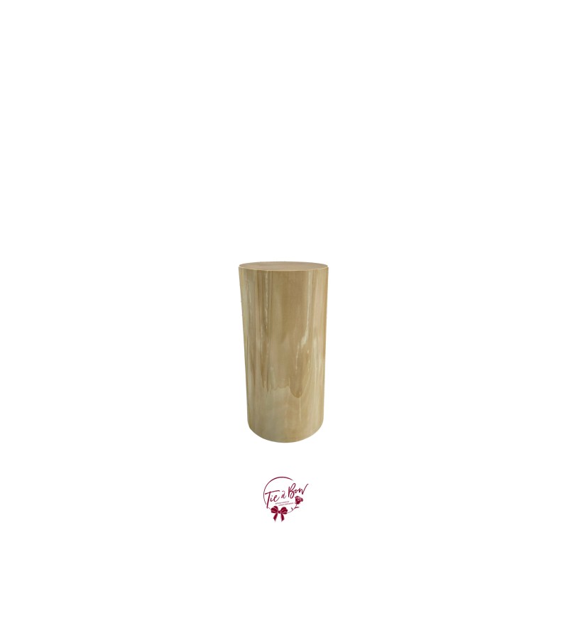 Pedestal: Light Wood Cylinder Pedestal 13x26 (Short)
