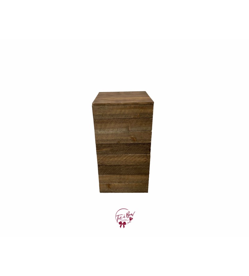 Pedestal: Rustic Wood Pedestal Tall 15x15x32