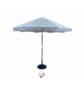 Umbrella: 9ft Macrame Patio Umbrella