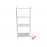 Ladder Shelf: White 4 Tier Metal Shelf 