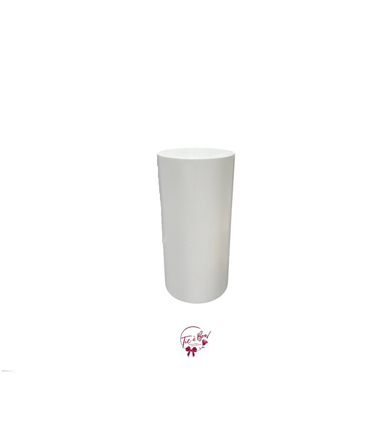 Pedestal: White Cylinder Pedestal 14x28 (Medium)