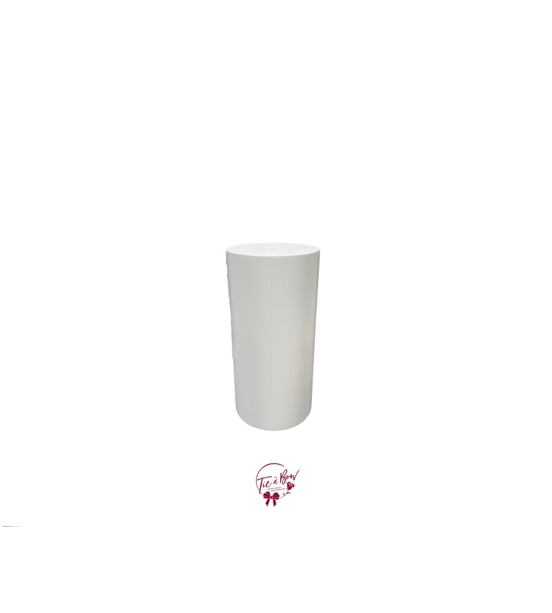 Pedestal: White Cylinder Pedestal 13x26 (Short)