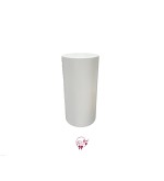 Pedestal: White Cylinder Pedestal 15x30 (Tall)