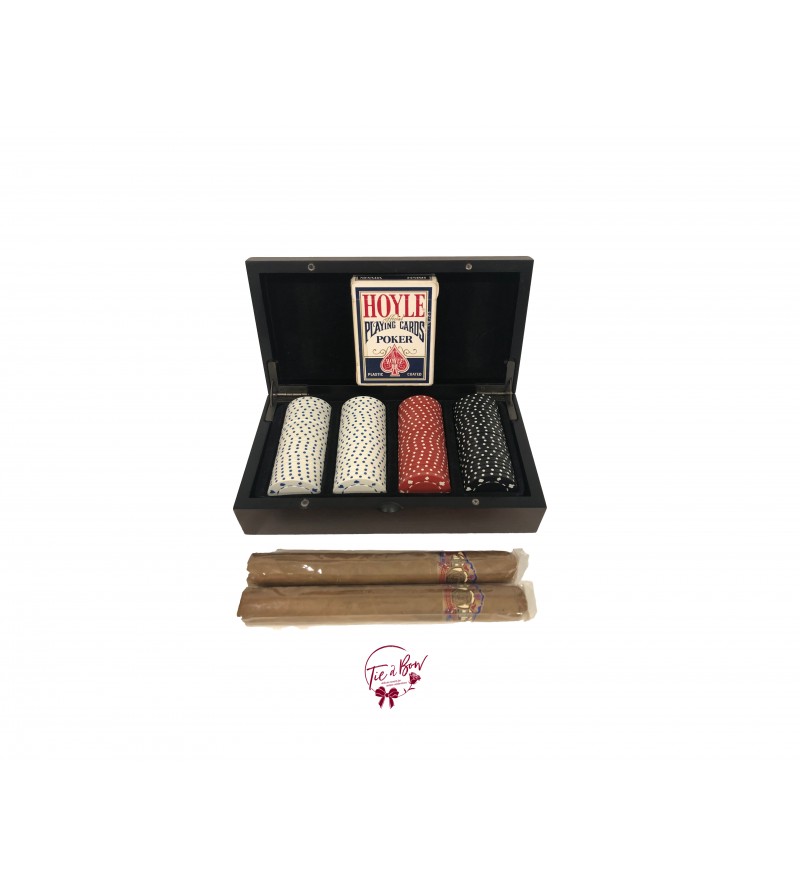 Poker Chips and 2 Cigars Set