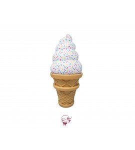 Ice Cream Cone With Rainbow Sprinkles (Large)