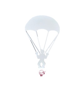 Parachute Applique in White