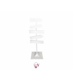 Sign Post with Arrows in White with 5 Customizable Signs