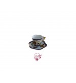 Tea Cup: Navy Blue Mini Butterfly Tea Cup