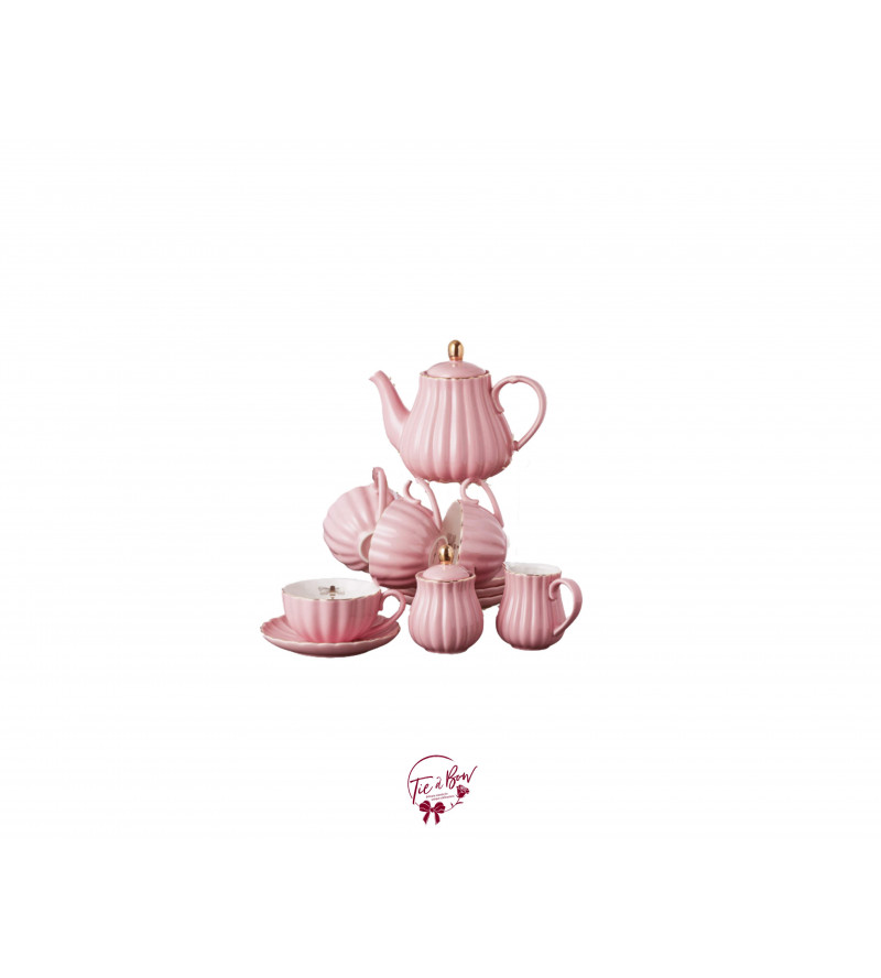 Tea Set: Pink Bee Tea Set for 4 