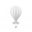 Hot Air Balloon 4ft Tall in White Floor Prop