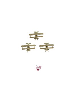 Airplane: Mini Gold Airplane Set of 3
