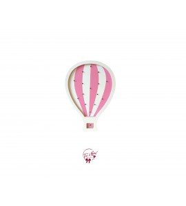 Hot Air Balloon Pink and White Lighted 