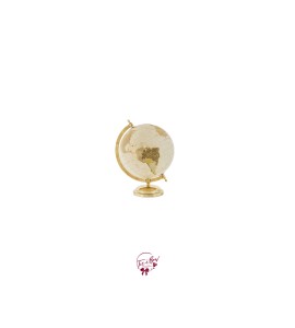 World Globe: Cream and Gold World Globe