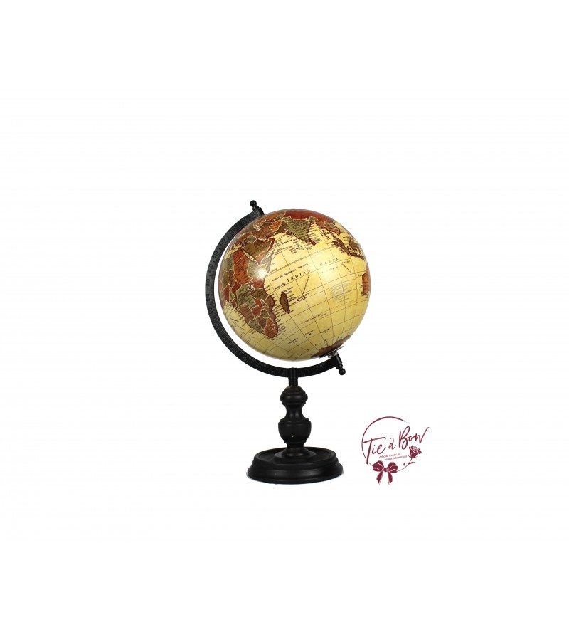 World Globe: Wooden Vintage (Tall)
