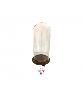 Glass Display Dome With Wooden Base (Large) 
