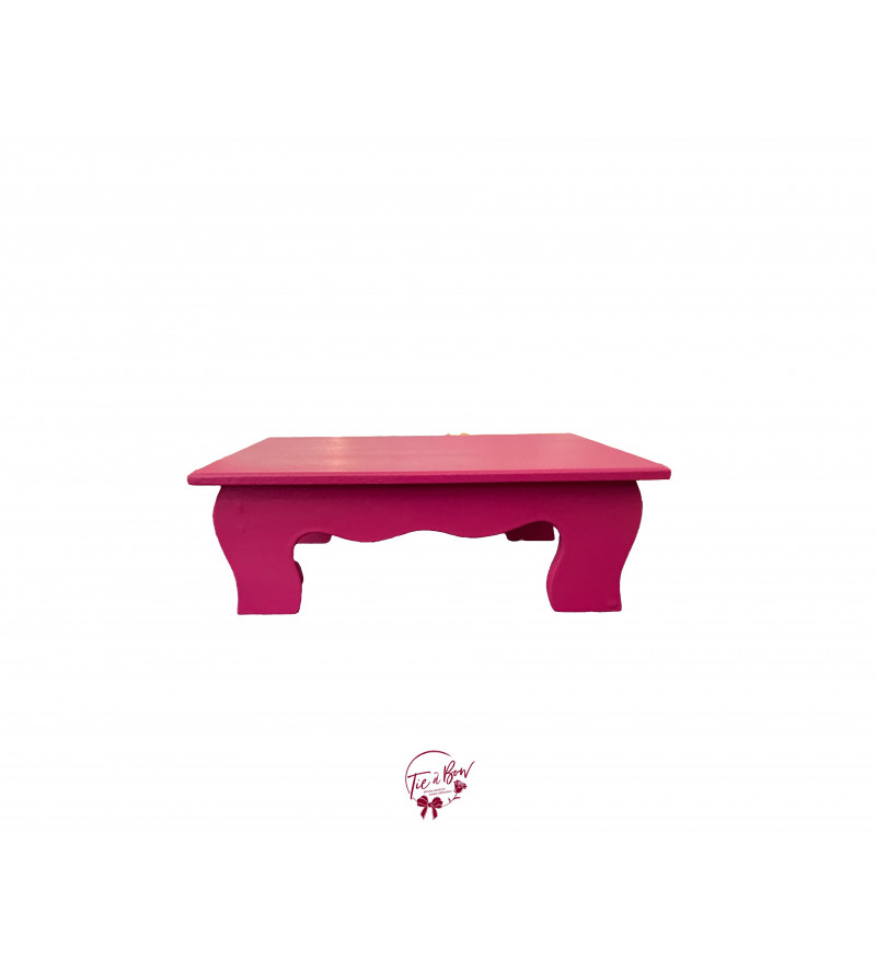 Pink: Fuchsia Scalloped Footed Tray 