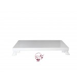 White Rectangular Footed Tray