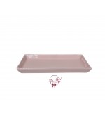 Pink: Baby Pink Rectangular Ceramic Scalloped Tray 