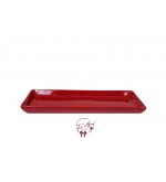 Red: Red 12.25 Inches Wide Rectangular Ceramic Tray