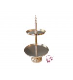 Gold 2 Tier Mirrored Tray 
