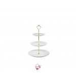 White 3 Tier Scallop Shaped Trays 