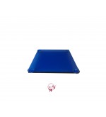 Blue Glass Square Footed Tray 