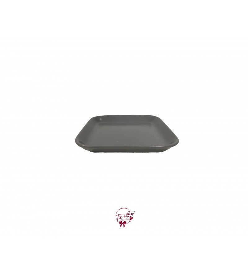 Gray Spotted Square Tray 