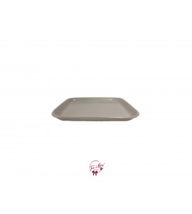 Gray: Light Gray Spotted Square Tray 