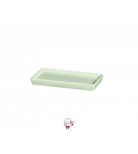 Green: Light Green Silva Rectangular Ceramic Tray