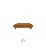 Wood: Oval Light Wood Footed Tray 