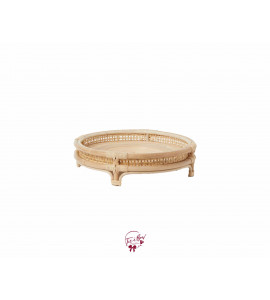 Rattan Round Footed Tray 