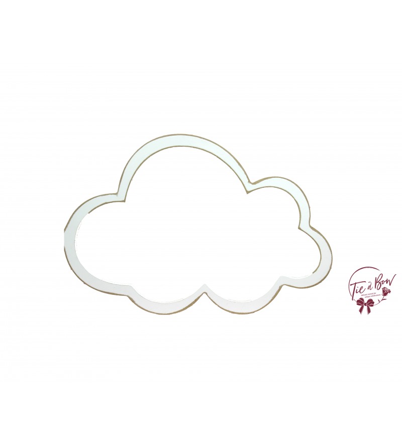 Cloud: Small White Cloud Keyhole Silhouette 