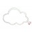 Cloud Keyhole Silhouette Applique (Medium)