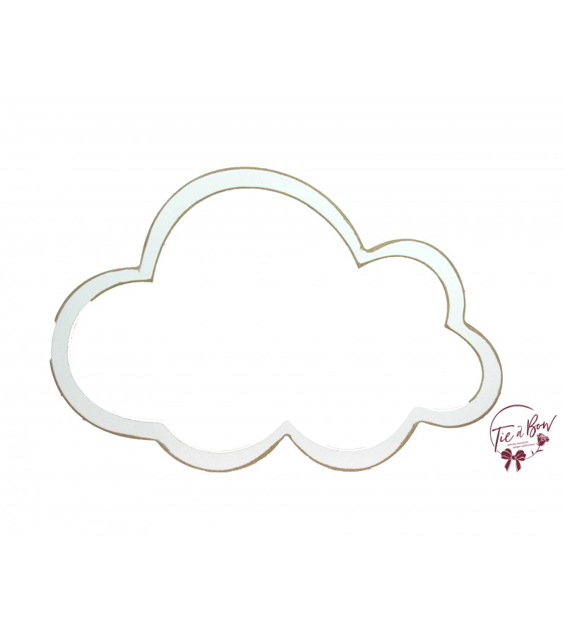 Cloud: Medium White Cloud Keyhole Silhouette 