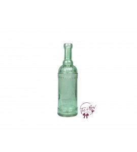 Green Bottle: Mint Green Round Fluted Bottle