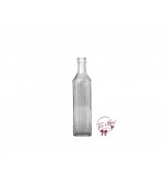 Clear Square Fluted Bottle