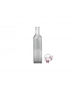 Clear Square Fluted Bottle