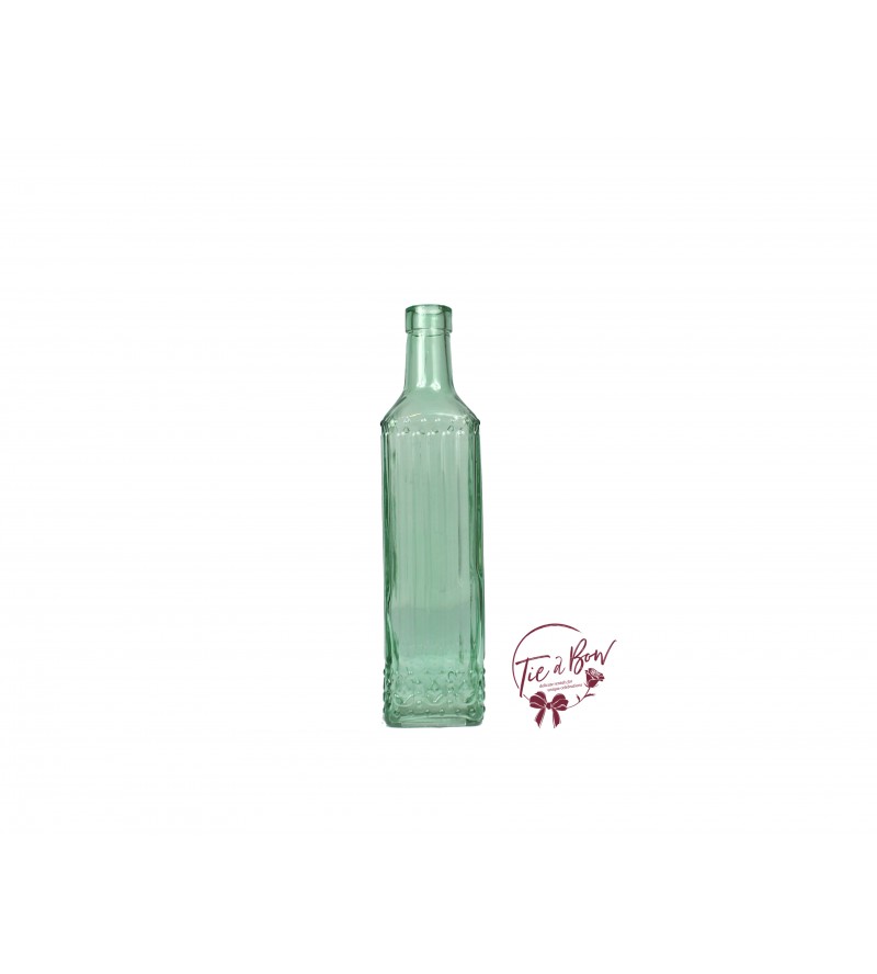 Green: Mint Green Square Fluted Bottle