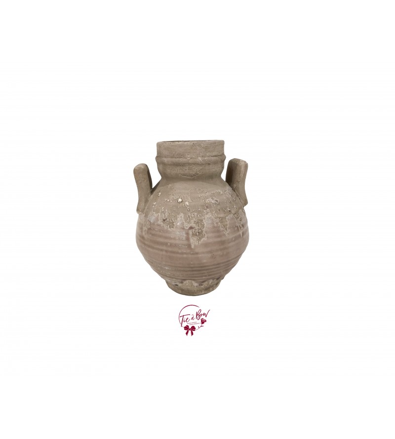 Beige Rustic Urn Vase