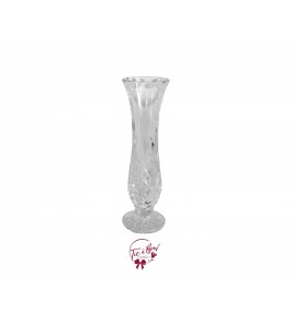 Clear Crystal Footed Bud Vase 