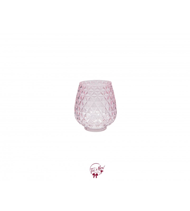 Pink Vase: Pink Triangle Design Vase 