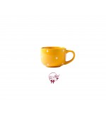 Tea Cup: Large Polka Dot Yellow Tea Cup 