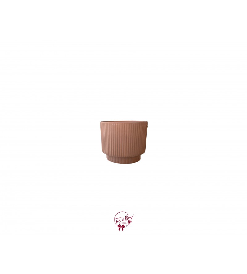 Vase: Terracotta Groove Vase (Small) 